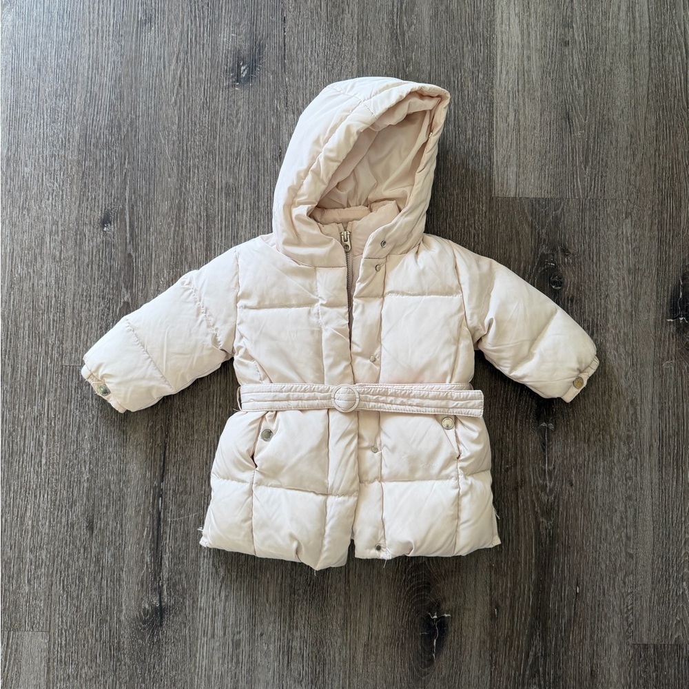 Zara Cream Kids Quilted Jacket